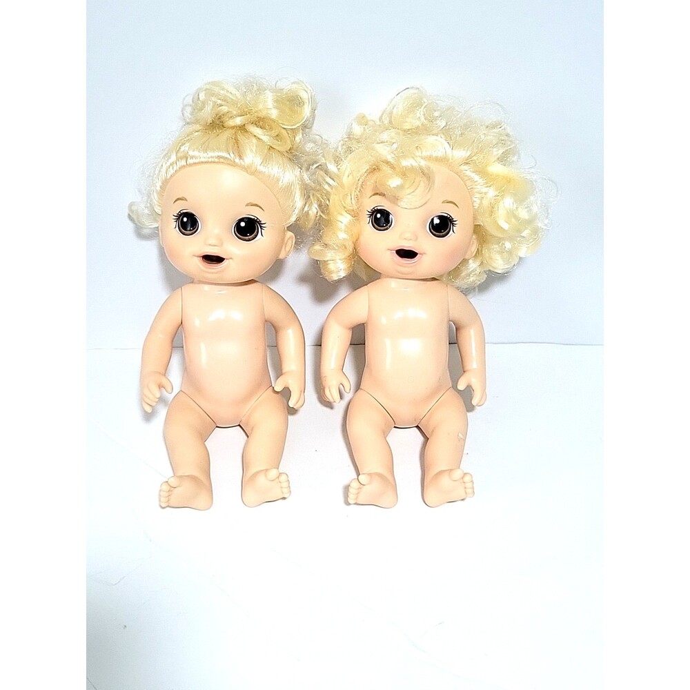 Baby Alive Doll Lot Of 2 Blonde Hair Brown Eyes 2018 Amsterdam Hasbro Wets